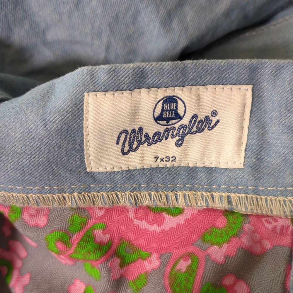 Wrangler Blue Bell Jeans High Rise Straight Leg 7x32 Western Cowgirl Rodeo - Picture 4 of 9